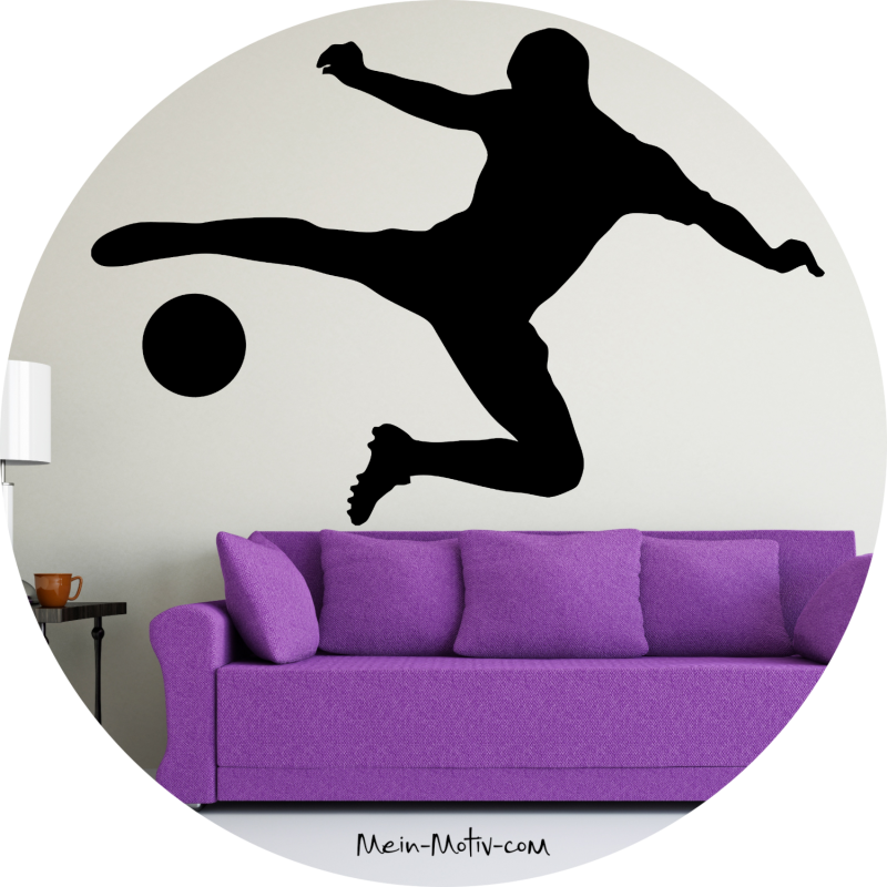 Preview: Wandtattoo 10011 Fußball Silhouette